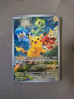 Pokemon Card Pikachu Svp Black Star Promos SVP027 Holo Promo Full Art #27 NM - Image 1