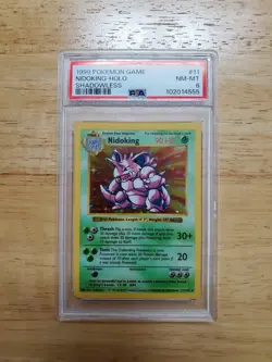 Pokemon PSA 8 NM-MINT 1999 Nidoking Shadowless Base Set Holo Card - Image 1