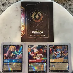 2026 Disney Lorcana Festival Of The Arts Rapunz Stitch Donald Promo Cards & Book - Image 1