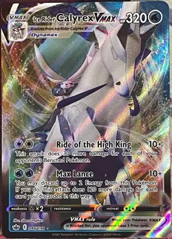 Ice Rider Calyrex VMAX Ultra Rare - 046/198 - Chilling Reign Pokemon 2021 - Image 1