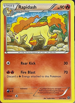Rapidash - 17/114 - XY Steam Siege Pokemon 2016 - Image 1