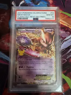 Pokemon Celebrations Class. Coll. Next Destinies # 54 Mewtwo EX PSA 10 GEM MINT! - Image 1