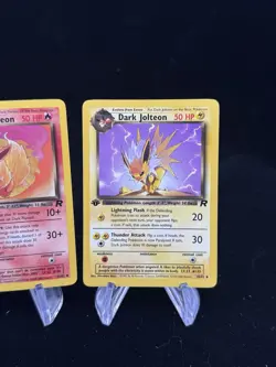 Dark Vaporeon Jolteon & Flareon 1st Edition Team Rocket 2000 Pokemon LP ⚡💦 🔥 - Image 4
