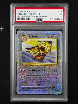 Pidgeot Reverse Holo 33/110 Legendary Collection Pokemon PSA 5 - Image 1
