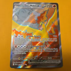 Pokemon Team Rockets Moltres EX TCG Holo Illustration Rare Full Art - Image 1