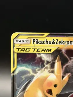 Pokemon Pikachu & Zekrom GX TCG Sun & Moon Holo Ultra Rare Card 33/181 - Image 4