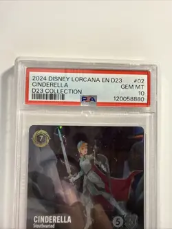 Lorcana Cinderella Stouthearted D23 Collection Disney PSA 10 GEM MINT - Image 2