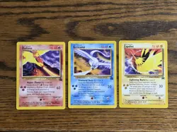 Pokemon Wotc Black Star Promos 3 LEGENDARY BIRDS nice looking cards,, - Image 2