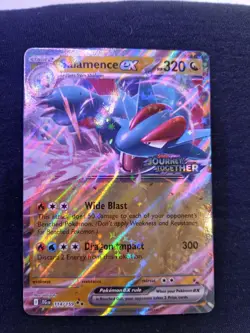 Pokemon TCG Salamence ex 114/159 Journey Together Stamped Promo Card English NM - Image 1