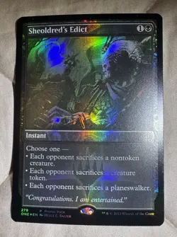 Sheoldred's Edict -Foil- MTG Promo Pack: Phyrexia: All Will Be One - Image 1