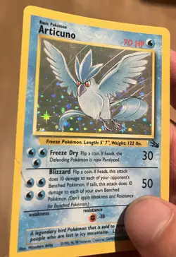 Articuno Pokemon Card Holographic fossil 2/62 1995 - Image 1