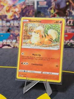 Pokemon TCG Growlithe 4/15 McDonalds 2022 Promo Battle Match Confetti Holo Card - Image 1