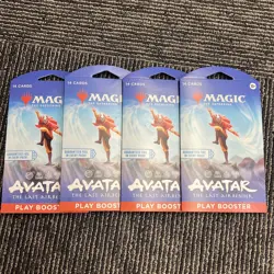 4-Magic the Gathering Avatar The Last Air Bender Play Boosters MTG Foil Per Pack - Image 1