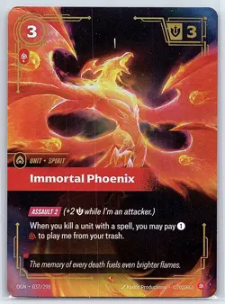 Riftbound Immortal Phoenix - OGN 037/298 - FOIL - Image 1