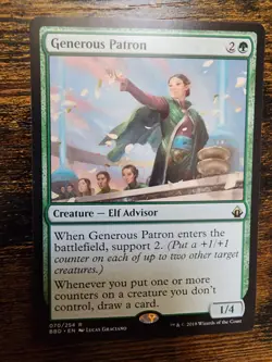Mint/Near-Mint, English - 1 x MTG Generous Patron Battlebond - Image 1