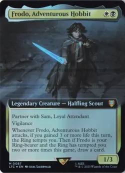 Frodo, Adventurous Hobbit (Extended Art) M Commander: The Lord of the Rings: Tal - Image 1