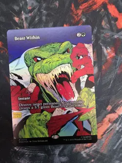 x1 Beast Within MAR MTG 33 FOIL BORDERLESS MYTHIC M/NM 1x - Image 1