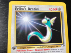 Pokemon Gym Heroes Non-Holo RARE 1st Edition Erika's Dratini 42/132 EX/NM - Image 3