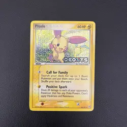 Pokemon TCG Plusle EX Deoxys 44/107 Uncommon Reverse Holo Stamped - LP - Image 1