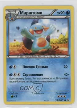 Marshtomp Russian Pokemon XY Primal Clash #34 - Image 1