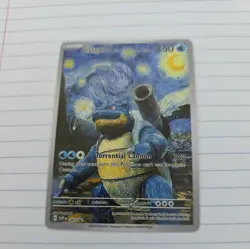 Pokemon Blastoise Starry Night Van Gogh Beautiful Moon FAN ART - Image 1
