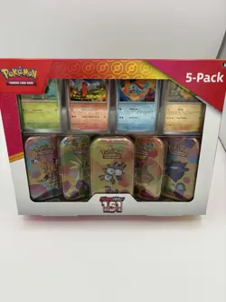 Pokemon TCG Scarlet & Violet 151 Mini Tins 5-Pack Costco Bundle Box New - Image 1