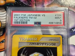 2001 Japanese Pokemon ~ VS 1st Edition ~ Falkner's TM 02 #104 ~ PSA 9 MINT - Image 2