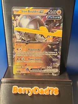 Iron Boulder EX 099/162 SV05: Temporal Forces Holo Pokemon TCG NM - Image 1