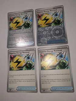 4x PLAYSET Superior Energy Retrieval Trainer 189/193 Paldea Evolved Pokemon TCG - Image 1