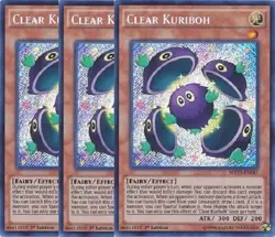 Yugioh - Clear Kuriboh x 3 - 1st Edition Secret Rare NM - Free Holographic Card - Image 1