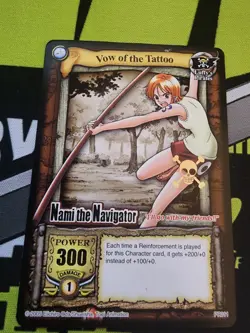 One Piece CCG JOLLY ROGER STAMPED 2005 One Piece Nami The Navigator Promo PR011 - Image 1