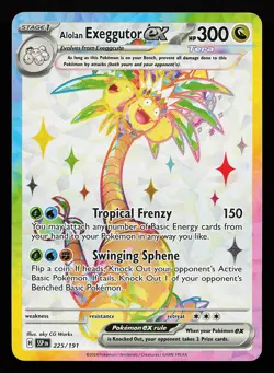 Alolan Exeggutor ex 225/191 Ultra Rare Surging Sparks Pokemon Card - Image 1