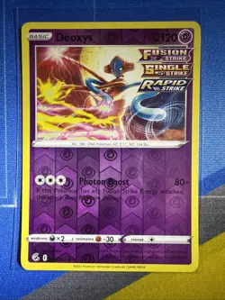 Pokemon Card Deoxys Fusion Strike Reverse Holo Rare 120/264 Near Mint - Image 1