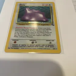 Pokemon Ditto Holo Rare Card 3/62 Fossil English Edition - Image 2