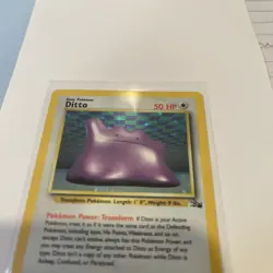 Pokemon Ditto Holo Rare Card 3/62 Fossil English Edition - Image 3