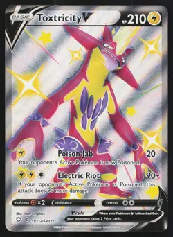 Toxtricity V SV112/SV122 Shiny Holo Shining Fates: Shiny Vault Pokemon Card - Image 1