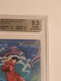 BGS 9.5 GEM MINT Monkey D Luffy Treasure Rare OP07-109 500 Years in the Future - Image 3