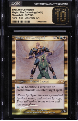 Ertai, The Corrupted FOIL - Alternate Art - PLANESHIFT - CGC 10 Pristine POP 1 - Image 1