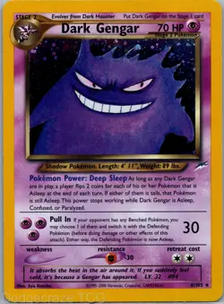 Dark Gengar 6/105 Holo Rare Neo Destiny Pokemon NM - Image 1