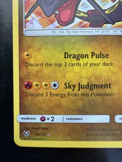 Pokemon Shining Rayquaza Holo Rare Shining Legends 56/73 (LP) - Image 4