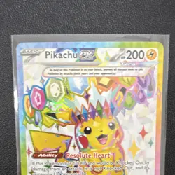 Pokemon TCG Pikachu ex 219/191 Ultra Rare Full Art Tera Holo SV08 English - Image 3