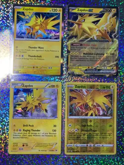 Pokemon TCG: Roaring Skies Cracked Ice Holo 23/108 Zapdos; 145/165 Zapdos ex - Image 1