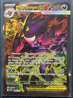 Mega Gengar ex 284/217 SIR Secret Rare Pokemon Ascended Heroes IN HAND - Image 1