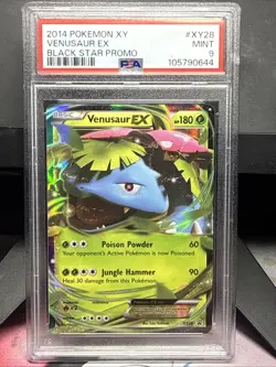 2014 Pokemon CY Venusaur EX Black Star Promo XY28 PSA 9 - Image 1