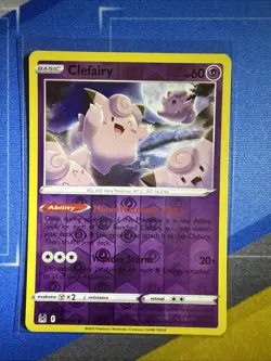CLEFAIRY 062/196 LOST ORIGIN POKEMON (REVERSE HOLO, NM) - Image 1