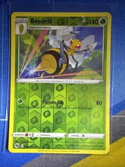 Beedrill 004/073 Champion's Path Reverse Holo Pokemon TCG NM - Image 1