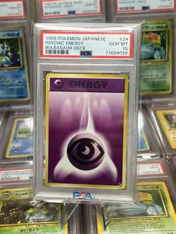 1999 Pokemon Japanese Psychic Energy #24 - Bulbasaur Deck PSA 10 GEM MINT - Image 1