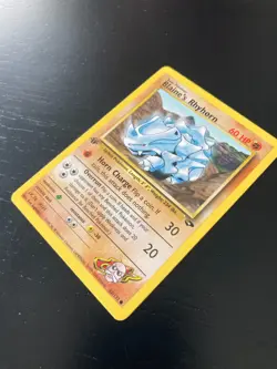 Pokemon Gym Challenge Non-Holo 1st Edition Blaine's Rhyhorn 65/132 EX/NM - Image 2