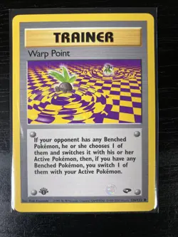 Pokemon GYM Challenge Trainer 1st Edition Warp Point 126/132 EX/Condition - Image 1