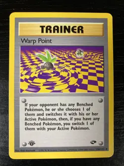 Pokemon GYM Challenge Trainer 1st Edition Warp Point 126/132 EX/Condition - Image 2